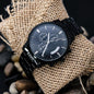 Black Watch - Customizable Engraved Black Chronograph Watch