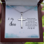To My Son - Stainless Steel Cross