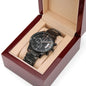 Black Watch - Customizable Engraved Black Chronograph Watch