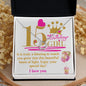15th Birthday Girl - Delicate Heart Necklace