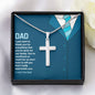 To Dad, Appreciation - Stainless Steel Cross