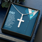To Dad, Appreciation - Stainless Steel Cross