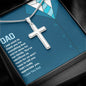 To Dad, Appreciation - Stainless Steel Cross