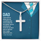 To Dad, Appreciation - Stainless Steel Cross