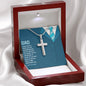 To Dad, Appreciation - Stainless Steel Cross