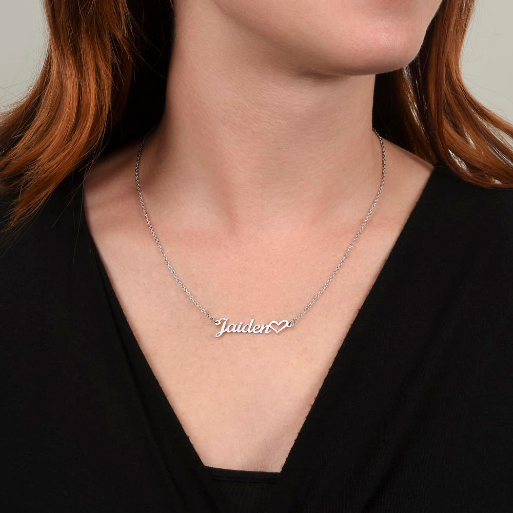 Remember To Be Happy - Heart Name Necklace