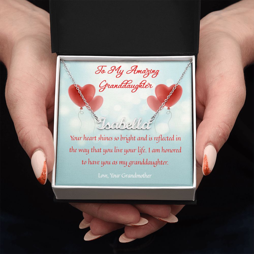 To My Amazing Granddaughter - Custom Name Necklace