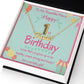 To Niece 1st Birthday - Name Necklace