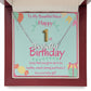 To Niece 1st Birthday - Name Necklace